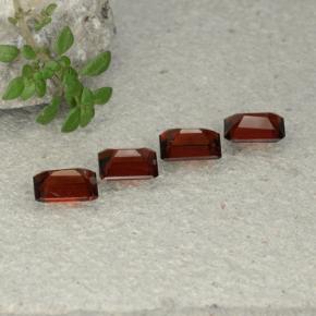 Pedras preciosas de granada piropo vermelho natural de 2,58 ct, corte esmeralda, VS