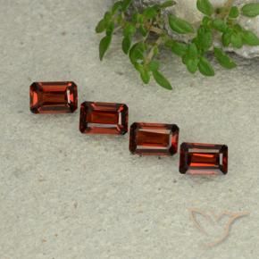 Pedras preciosas de Granada Piropo Vermelho escuro natural de 2.49 ct, Corte Octógono / Esmeralda, VS