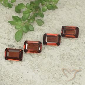 Pedras preciosas de Granada Piropo Vermelho escuro natural de 2.09 ct, Corte Octógono / Esmeralda, VS