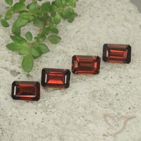 Pedras preciosas de Granada Piropo Vermelho escuro natural de 2.65 ct, Corte Octógono / Esmeralda, VS