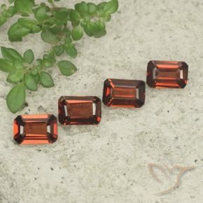 Pedras preciosas de Granada Piropo vermelho médio natural de 2.06 ct, Corte Octógono / Esmeralda, VS