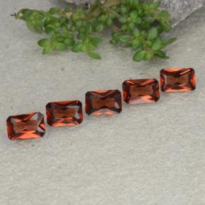 Pedras preciosas de granada piropo vermelho natural de 2,76 ct, corte esmeralda, VVS-VS