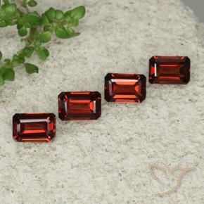 Pedras preciosas de Granada Piropo Vermelho escuro natural de 2.97 ct, Corte Octógono / Esmeralda, VS