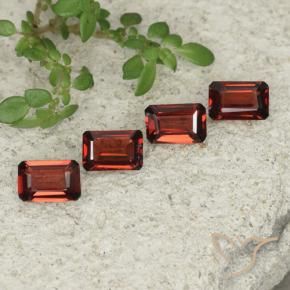 Pedras preciosas de Granada Piropo Vermelho escarlate natural de 2.03 ct, Corte Octógono / Esmeralda, VS