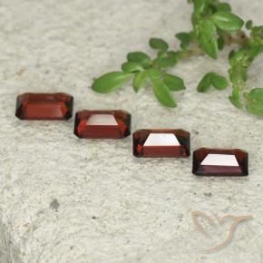 Pedras preciosas de Granada Piropo Vermelho escuro natural de 2.61 ct, Corte Octógono / Esmeralda, VS