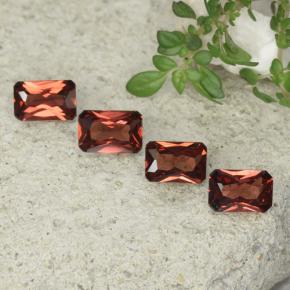 Pedras preciosas de granada piropo vermelho natural de 2,28 ct, corte esmeralda, VVS-VS