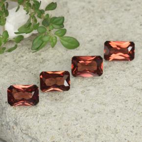 Pedras preciosas de granada piropo vermelho natural de 2,28 ct, corte esmeralda, VVS-VS