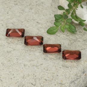 Pedras preciosas de granada piropo vermelho natural de 2,28 ct, corte esmeralda, VVS-VS