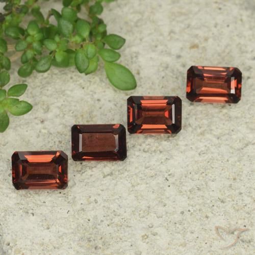 Pedras preciosas de Granada Piropo Sangria Tinto natural de 3.01 ct, Corte Octógono / Esmeralda, VS
