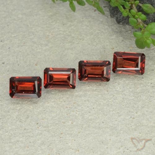 Pedras preciosas de Granada Piropo Vermelho escuro natural de 2.48 ct, Corte Octógono / Esmeralda, VS