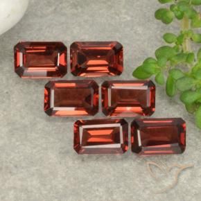 Pedras preciosas de Granada Piropo Vermelho escarlate natural de 3.60 ct, Corte Octógono / Esmeralda, VS