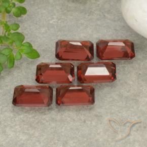 Pedras preciosas de Granada Piropo Vermelho escarlate natural de 3.60 ct, Corte Octógono / Esmeralda, VS