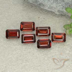 Pedras preciosas de Granada Piropo Vermelho escuro natural de 3.04 ct, Corte Octógono / Esmeralda, VS