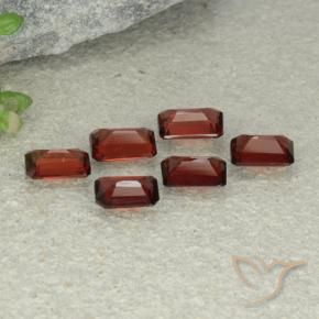 Pedras preciosas de Granada Piropo Vermelho escuro natural de 3.04 ct, Corte Octógono / Esmeralda, VS