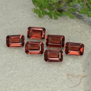 Pedras preciosas de Granada Piropo Vermelho escuro natural de 3.31 ct, Corte Octógono / Esmeralda, VS