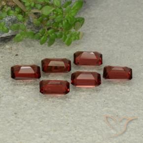 Pedras preciosas de Granada Piropo Vermelho escuro natural de 3.31 ct, Corte Octógono / Esmeralda, VS