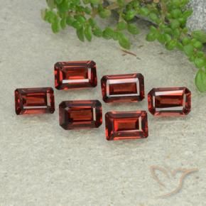 Pedras preciosas de Granada Piropo Vermelho escuro natural de 3.69 ct, Corte Octógono / Esmeralda, VS