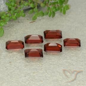 Pedras preciosas de Granada Piropo Vermelho escuro natural de 3.69 ct, Corte Octógono / Esmeralda, VS