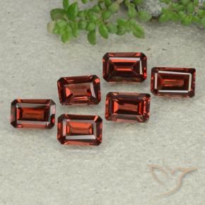 Pedras preciosas de Granada Piropo Vermelho escuro natural de 4.10 ct, Corte Octógono / Esmeralda, VS