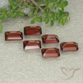 Pedras preciosas de Granada Piropo Vermelho escuro natural de 4.10 ct, Corte Octógono / Esmeralda, VS