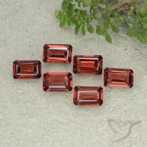 Pedras preciosas de Granada Piropo Vermelho escuro natural de 3.03 ct, Corte Octógono / Esmeralda, VS