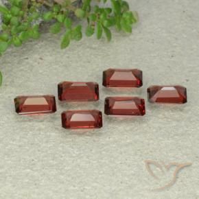 Pedras preciosas de Granada Piropo Vermelho escuro natural de 3.03 ct, Corte Octógono / Esmeralda, VS