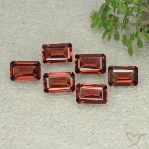 Pedras preciosas de Granada Piropo Vermelho escuro natural de 3.41 ct, Corte Octógono / Esmeralda, VS