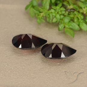Pedras preciosas de Granada Piropo Vermelho escuro natural de 1.88 ct, Formato de pêra, VVS-VS