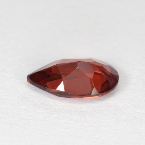 Granada piropo vermelho natural 0,90ct, formato de pêra, VVS-VS
