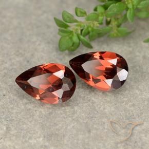 Pedras preciosas de Granada Piropo Vermelho escuro natural de 1.75 ct, Formato de pêra, VVS-VS