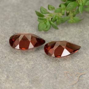 Pedras preciosas de Granada Piropo Vermelho escuro natural de 1.75 ct, Formato de pêra, VVS-VS