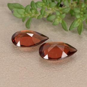 Pedras preciosas de granada piropo vermelho natural de 1,60 ct, formato de pêra, VS