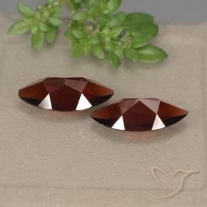 Pedras preciosas de Granada Piropo Vermelho escuro natural de 3.70 ct, Marquesa, VVS-VS