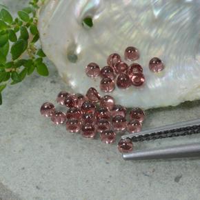 Pedras preciosas de Granada Piropo Vermelho escuro natural de 2.10 ct, Corte Redondo, Transparente