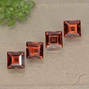 Pedras preciosas de Granada Piropo Vermelho brilhante natural de 2.02 ct, Quadrado, VVS-VS