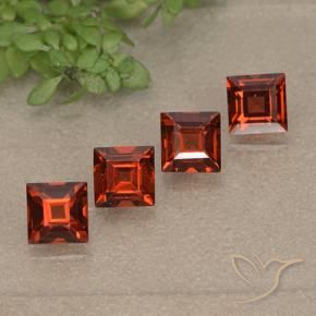Pedras preciosas de Granada Piropo Vermelho brilhante natural de 2.05 ct, Quadrado, VVS-VS