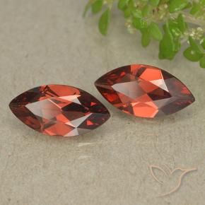 Pedras preciosas de Granada Piropo Vermelho Berry Profundo natural de 2.26 ct, Marquesa, VVS-VS