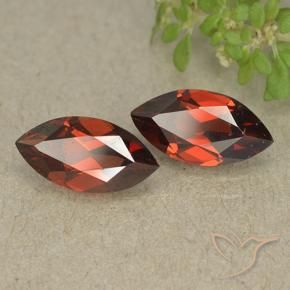 Pedras preciosas de Granada Piropo Vermelho escuro natural de 2.56 ct, Marquesa, VVS-VS