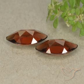 Pedras preciosas de Granada Piropo Vermelho escuro natural de 2.56 ct, Marquesa, VVS-VS