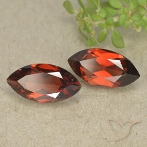 Pedras preciosas de Granada Piropo Vermelho escuro natural de 2.43 ct, Marquesa, VVS-VS