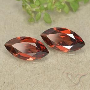 Pedras preciosas de Granada Piropo groselha vermelha natural de 2.18 ct, Marquesa, VVS-VS