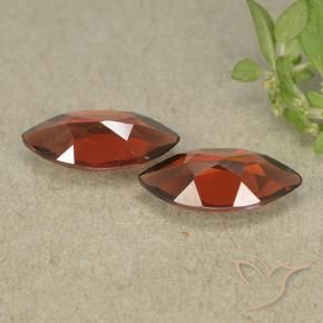 Pedras preciosas de Granada Piropo groselha vermelha natural de 2.18 ct, Marquesa, VVS-VS