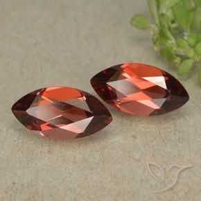 Pedras preciosas de Granada Piropo vermelho médio natural de 2.57 ct, Marquesa, VVS-VS