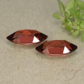 Pedras preciosas de Granada Piropo vermelho médio natural de 2.57 ct, Marquesa, VVS-VS