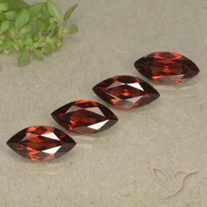 Pedras preciosas de Granada Piropo Sangria Tinto natural de 4.69 ct, Marquesa, VVS-VS
