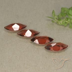 Pedras preciosas de Granada Piropo vermelho médio natural de 4.05 ct, Marquesa, VVS-VS