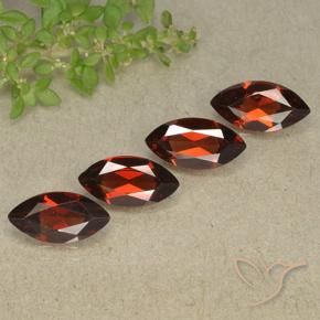 Pedras preciosas de Granada Piropo Vermelho escuro natural de 4.41 ct, Marquesa, VVS-VS