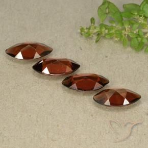 Pedras preciosas de Granada Piropo Vermelho escuro natural de 4.41 ct, Marquesa, VVS-VS