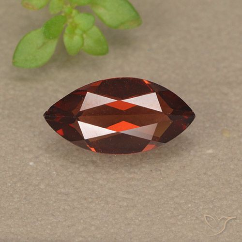 1.19ct Natural Vermelho escuro Granada Piropo, Marquesa, VVS-VS