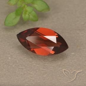 Granada Piropo Vermelho escuro Natural 1.19ct, Marquesa, VVS-VS